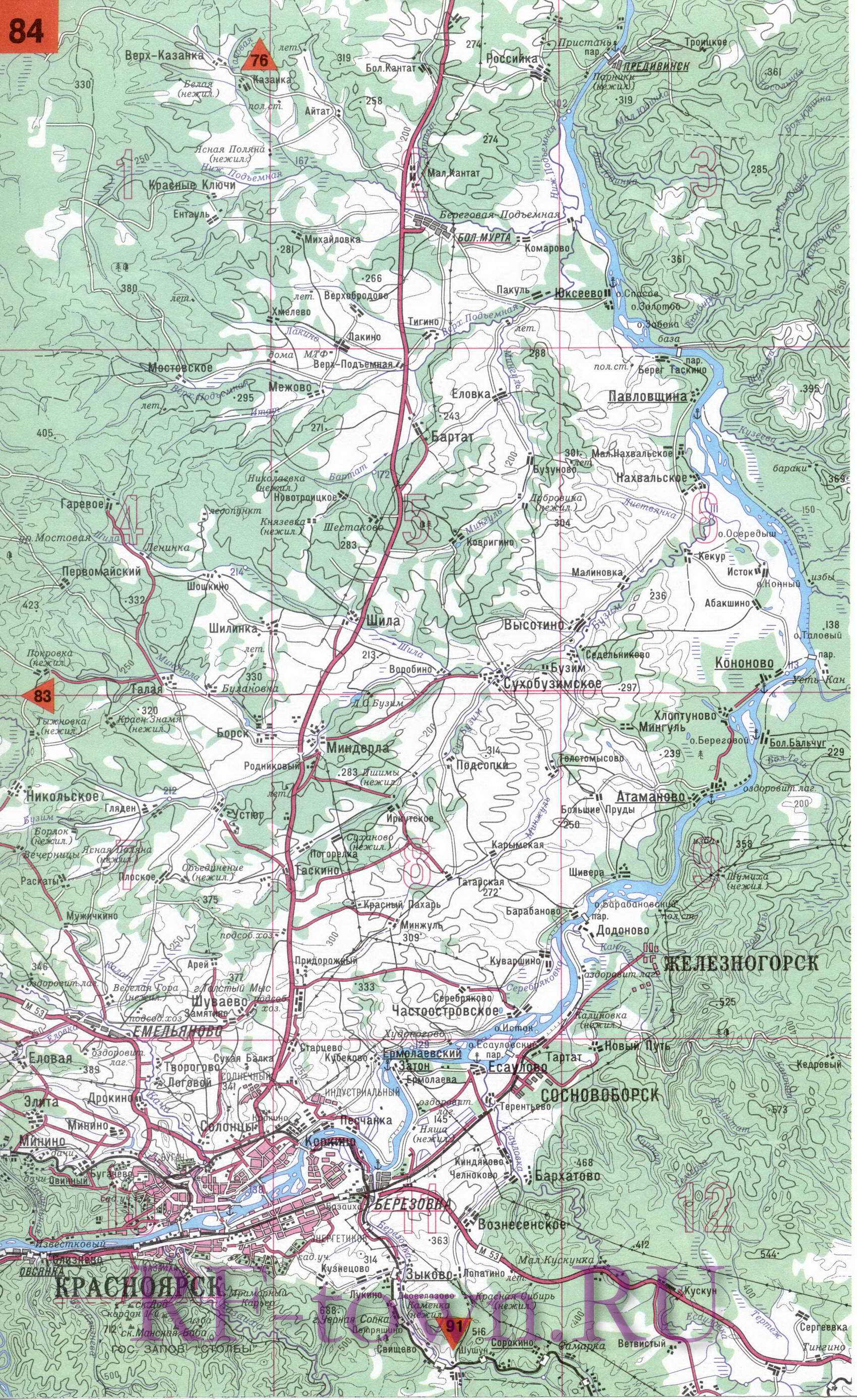 Карта Емельяновского Района Красноярского Края