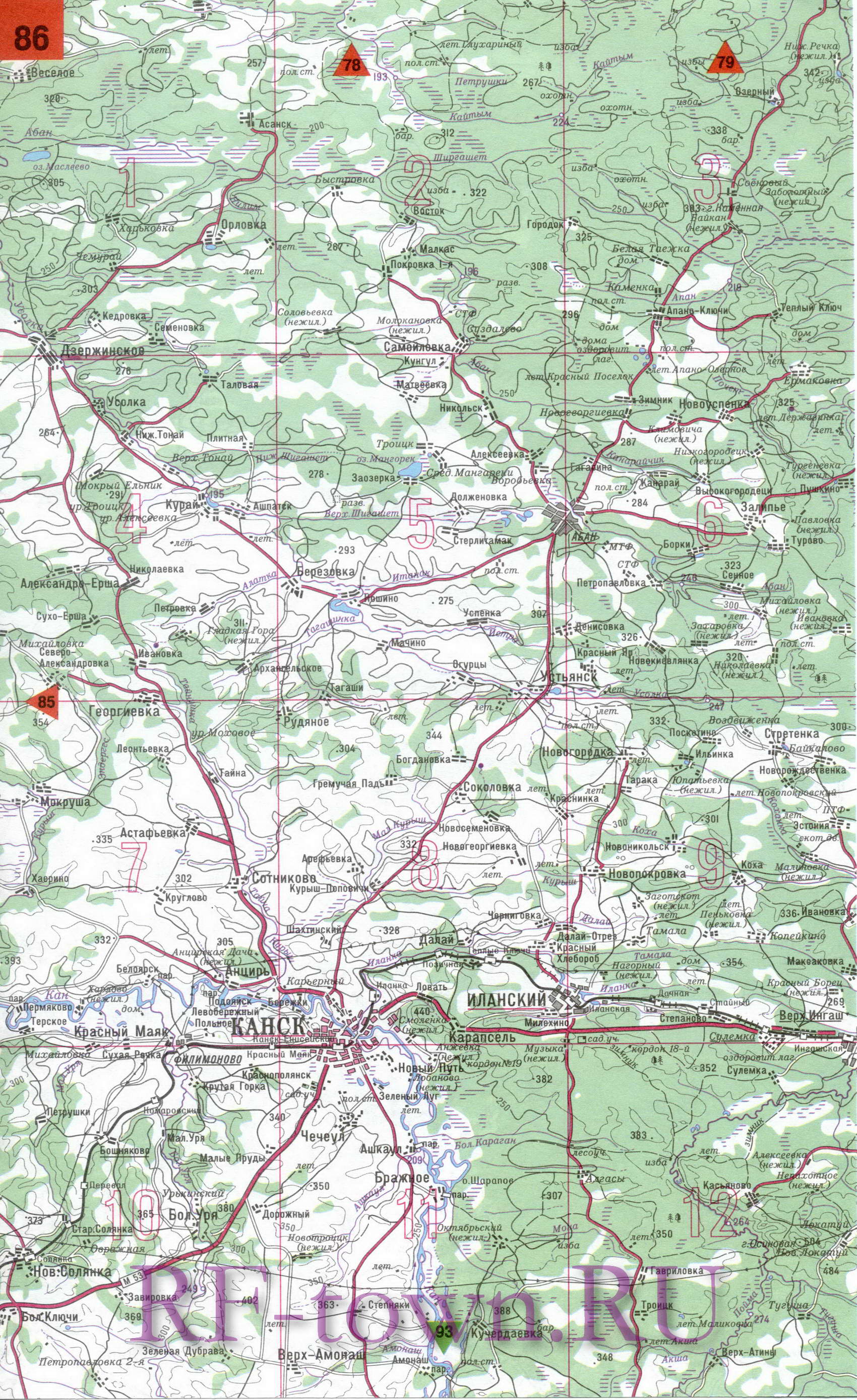 Карта Красноярского края 1:200000 для Garmin